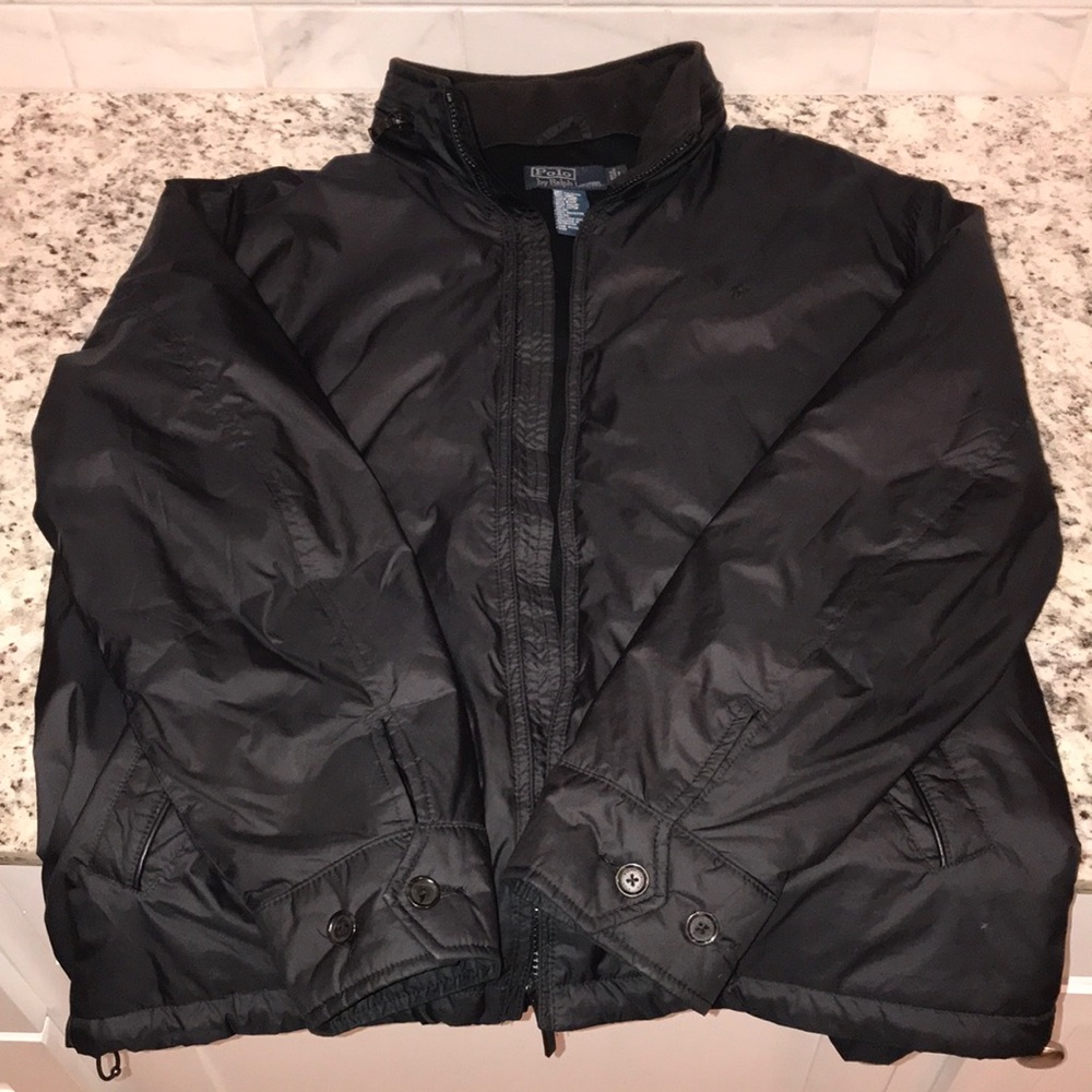 Men’s Polo Lightweight Black Jacket Size L